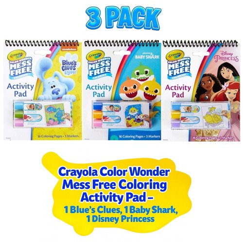 Crayola Colour Wonder Mess-Free Colouring Book Set with 3 Markers image 0