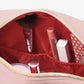 Stackers Heart Cosmetic Case | Faux Leather | Multi-Compartment | Mirror, Wrist Strap & Heart Keyring