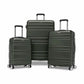 Samsonite Parallax 3-Piece Hardside Luggage Set | Polycarbonate | TSA Lock | Spinner Wheels | Black & Green