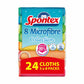Spontex Multi-Purpose Microfibre Cleaning Cloths | 30 × 30 cm, 8 or 24 Pack