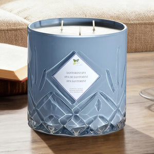 Nature's Mark 3-Wick Glass Candle | 1.58kg | Essential Oil-Infused | 3 Fragrances | Cotton Wicks