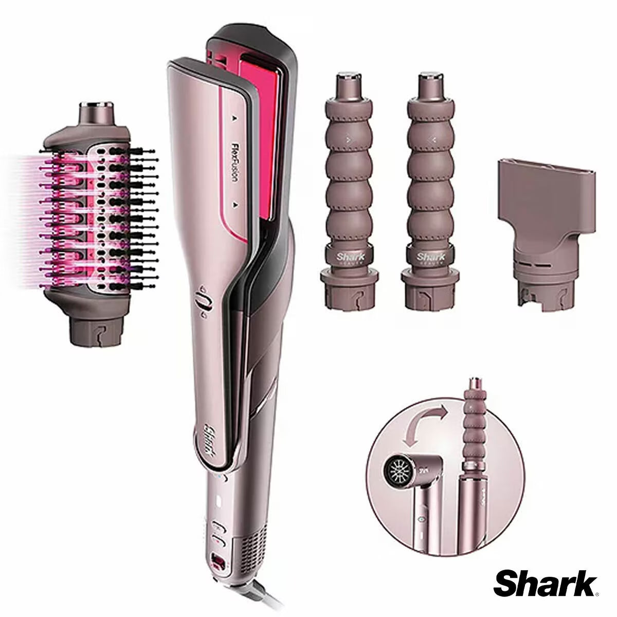 Shark Flexfusion Straight 4-In-1 Air Styler & Dryer & Ceramic Straightener, HD641SUK