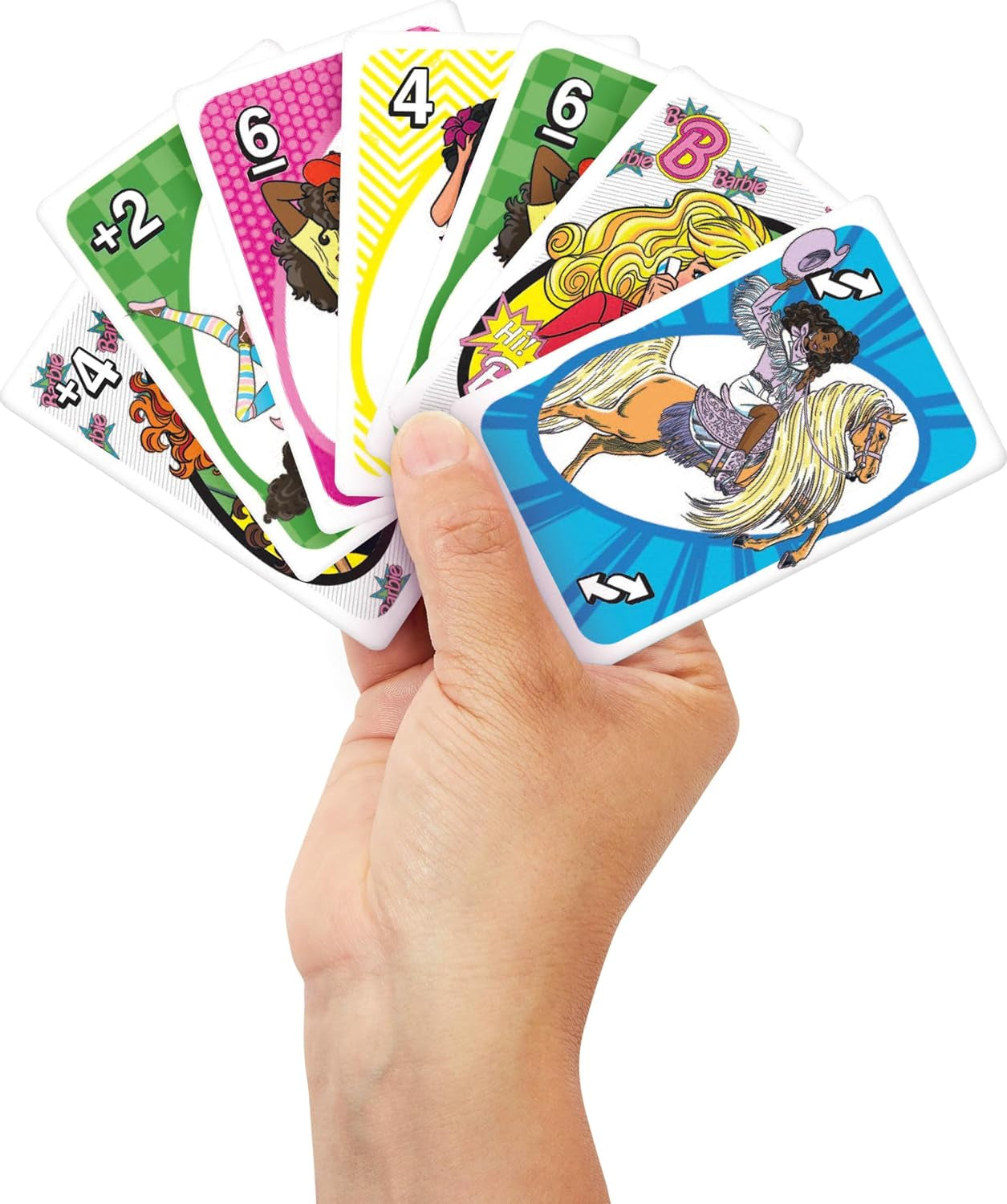 UNO Barbie Card Game with Special "Hi, Barbie!" Rule for Children, Adults & Family Nights, Game Nights, Travel, Camping & Parties