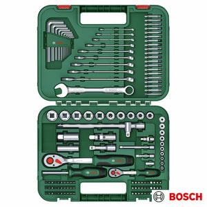 Bosch Advanced 132-Piece Hand Tool Set | Ratchets, Sockets, Wrenches & Bits | Carry Case | Green