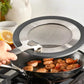 MIU Stainless Steel Splatter Screen Set | 2 Piece | 25cm & 30cm | Folding Silicone Handle | Dishwasher Safe