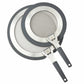 MIU Stainless Steel Splatter Screen Set | 2 Piece | 25cm & 30cm | Folding Silicone Handle | Dishwasher Safe