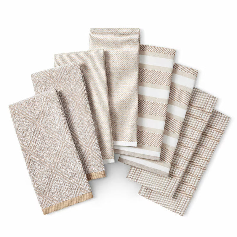 Town & Country Organic Kitchen Towels 8 Pack, in 4 Designs
