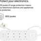 8-Outlet Surge Protector Power Strip, Wall-Mountable with 8 AC Outlets, 2M Power Cord, & Green Indicator Light - 2 USB-C Ports W/Usb-C PD Fast Charging - 900 Joules of Protection
