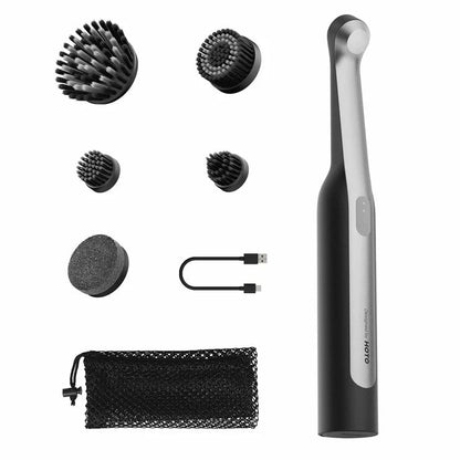 HOTO Wand Cordless Spin Scrubber | 360° Rotation | 5 Magnetic Brush Heads | IPX7 | USB-C | 210min Battery