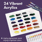 MozArt Acrylic Paint Set – 24 Rich Colours, 12ml Tubes image 5