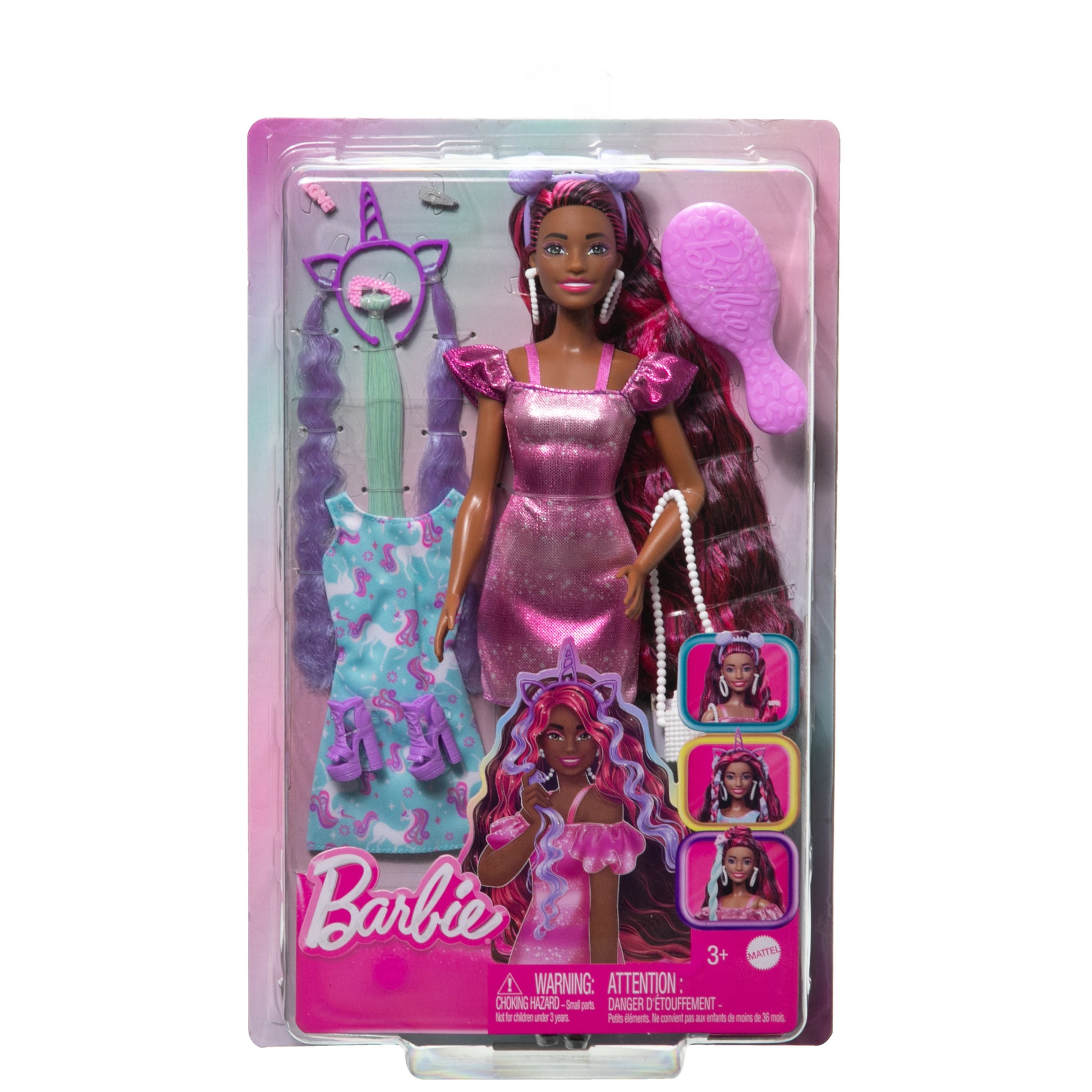 Barbie Fun & Fancy Hair Doll with Extra-Long Colorful Hair image 0