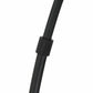 Bridgeport Designs Madrid Arc Floor Lamp | Tan Linen Shade | Steel Base | Foot Switch | Black | H182.9cm