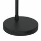 Bridgeport Designs Madrid Arc Floor Lamp | Tan Linen Shade | Steel Base | Foot Switch | Black | H182.9cm