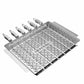 Henckels 8-Piece BBQ Grill Set | Stainless Steel Skewers, Basket & Grill Topper | Dishwasher Safe