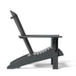 Leisure Line Adirondack Faux Wood Garden Chair in Grey