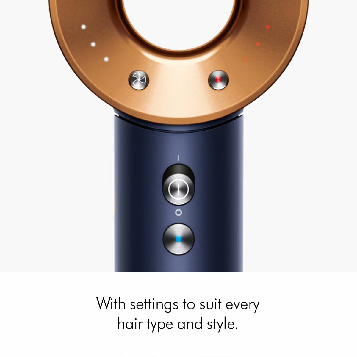 Dyson Supersonic Hair Dryer Straight+Wavy in Prussian Blue/Rich Copper