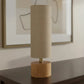 Adesso Brayden Table Lamp | Rubberwood Base | Beige Fabric Shade | E27 | H68.6cm | Natural