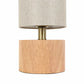 Adesso Brayden Table Lamp | Rubberwood Base | Beige Fabric Shade | E27 | H68.6cm | Natural