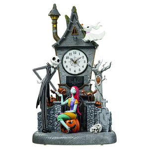 Nightmare Before Christmas Animated Clock Tower | 55cm | Lights & Music | 6hr Timer | Halloween Decoration