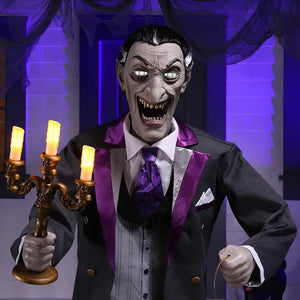 Animated Halloween Butler | 1.83 m | LED Eyes, Sound & Moving Parts