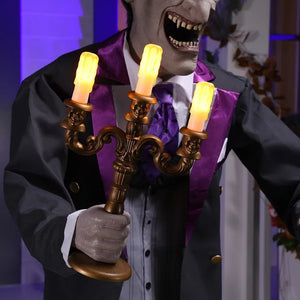 Animated Halloween Butler | 1.83 m | LED Eyes, Sound & Moving Parts