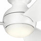 Kichler Sola 86cm Ceiling Fan | 3-Blade | AC Motor | Dimmable LED | Remote Control | Nickel & White
