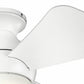Kichler Sola 86cm Ceiling Fan | 3-Blade | AC Motor | Dimmable LED | Remote Control | Nickel & White