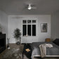 Kichler Sola 86cm Ceiling Fan | 3-Blade | AC Motor | Dimmable LED | Remote Control | Nickel & White