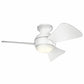 Kichler Sola 86cm Ceiling Fan | 3-Blade | AC Motor | Dimmable LED | Remote Control | Nickel & White