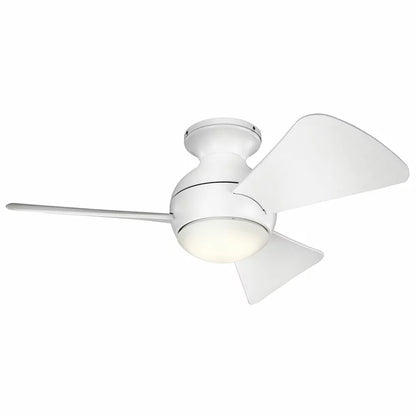 Kichler Sola 86cm Ceiling Fan | 3-Blade | AC Motor | Dimmable LED | Remote Control | Nickel & White