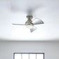 Kichler Sola 86cm Ceiling Fan | 3-Blade | AC Motor | Dimmable LED | Remote Control | Nickel & White
