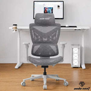 Anda Seat X-Air Pro Mesh Gaming Chair | All-Mesh | C-Shaped Lumbar | 5D Armrests | 180kg | Grey