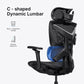 Anda Seat X-Air Pro Mesh Gaming Chair | All-Mesh | C-Shaped Lumbar | 5D Armrests | 180kg | Grey