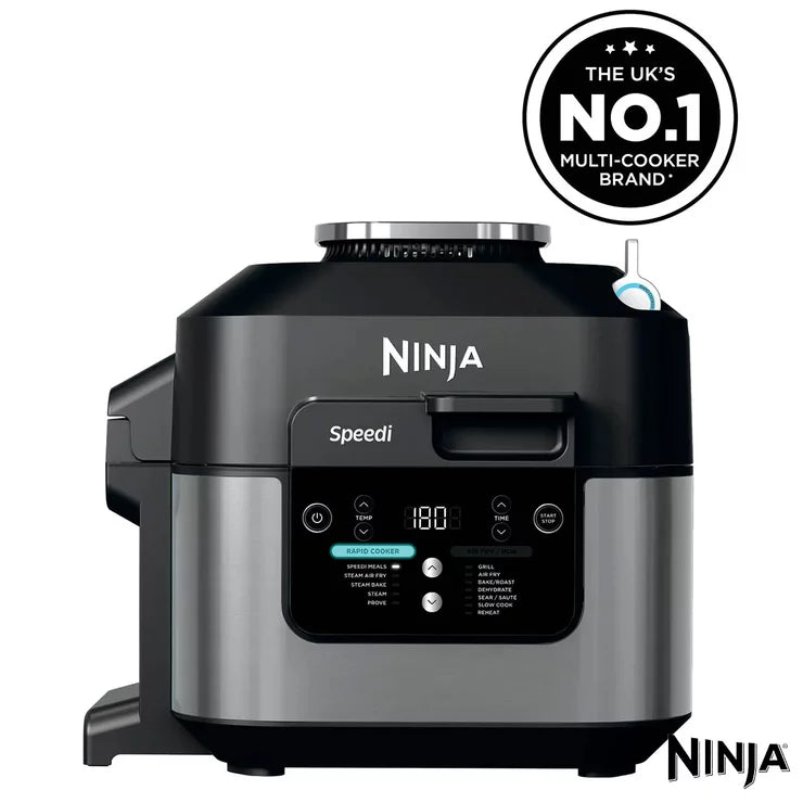 Ninja Speedi ON500UK 12-in-1 Multi-Cooker & Air Fryer | 5.7L | Rapid Cooking System | Black Steel