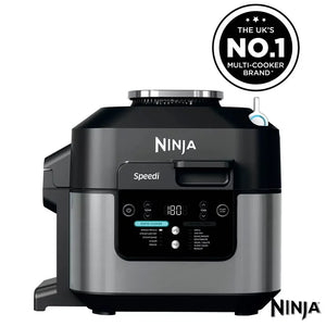 Ninja ON500UK Speedi 12 in 1 Multi Cooker, Air Fryer & Slow Cooker in Black Steel