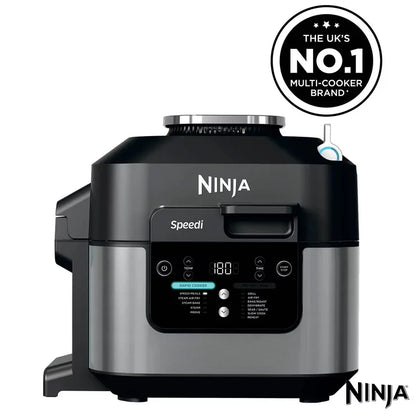 Ninja ON500UK Speedi 12 in 1 Multi Cooker, Air Fryer & Slow Cooker in Black Steel