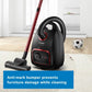 Bosch Series 6 BGL6POWGB Bagged Cylinder Vacuum Cleaner | 850W | 4L | HEPA Filter | Remote Power Control | Red & Black