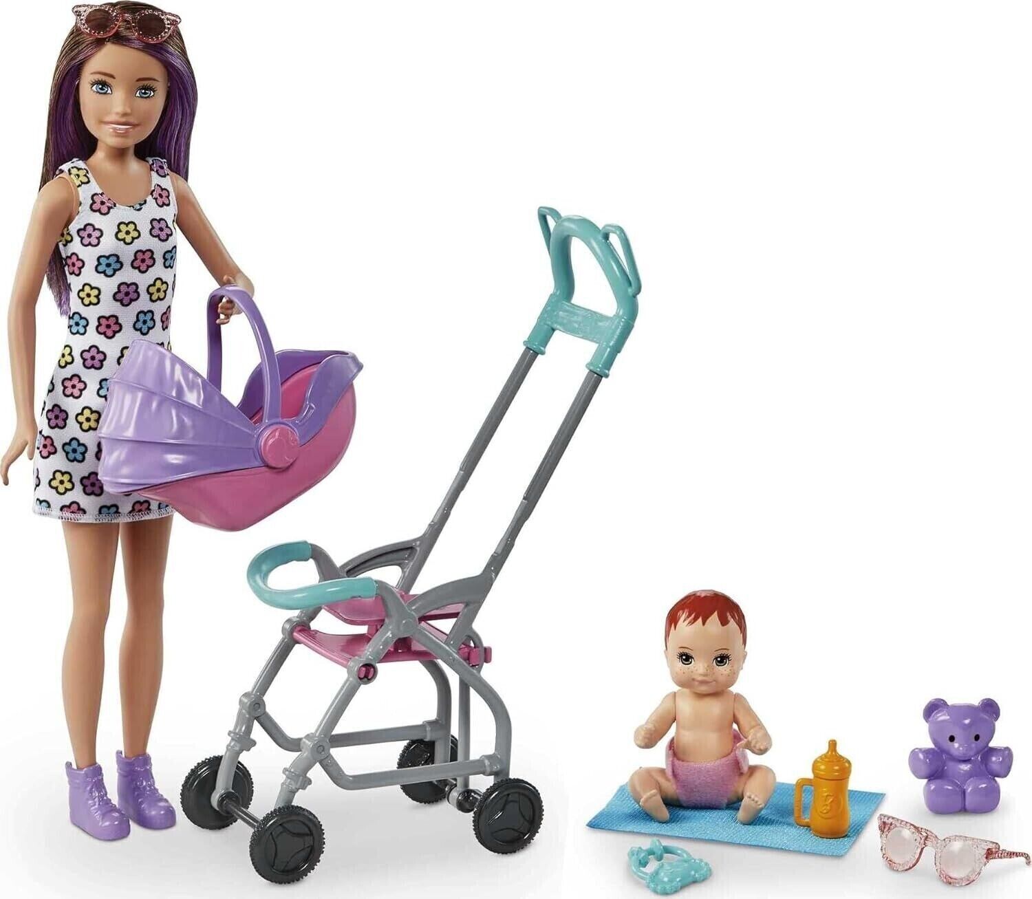 Barbie Babysitters Inc. Buggy with Skipper & Baby Dolls image 0
