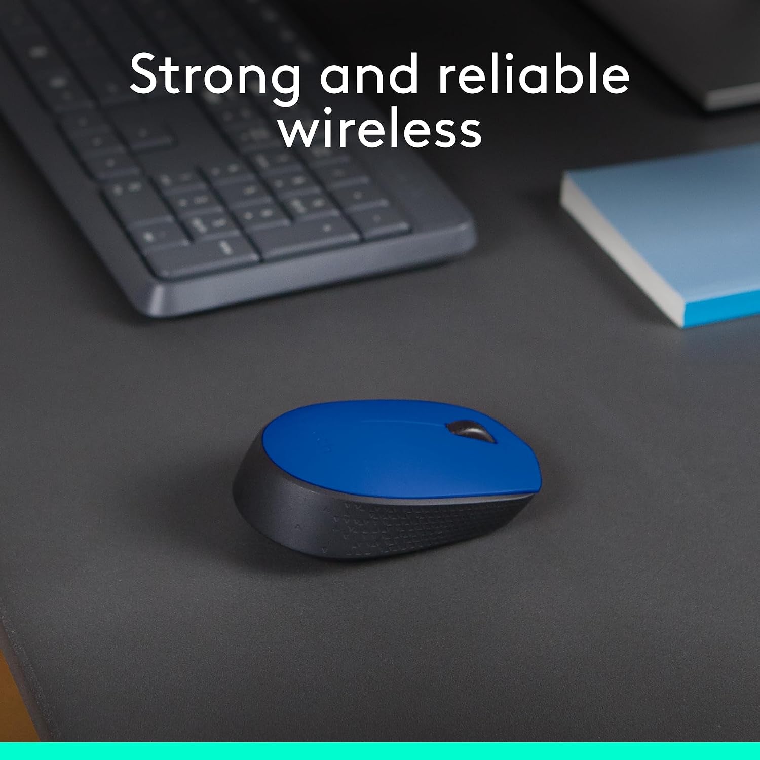 M170 Ambidextrous RF Wireless Mouse - Mouse (Ambidextrous, RF Wireless, Black, Blue)