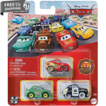 Disney Pixar Cars Mini Racers 3-Pack – McQueen, Chick Hicks, Sheriff image 0