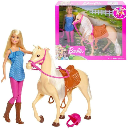 Barbie Doll & Horse Playset, Blonde Hair with Accessories image 0
