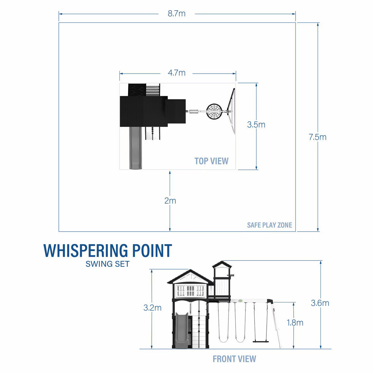 Backyard Discovery Whispering Point Playcentre and Swing Set (3-10 Years)