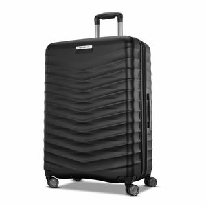 Samsonite Precision DLX 2 Piece Hardside Expandable Spinner Luggage Set in Black