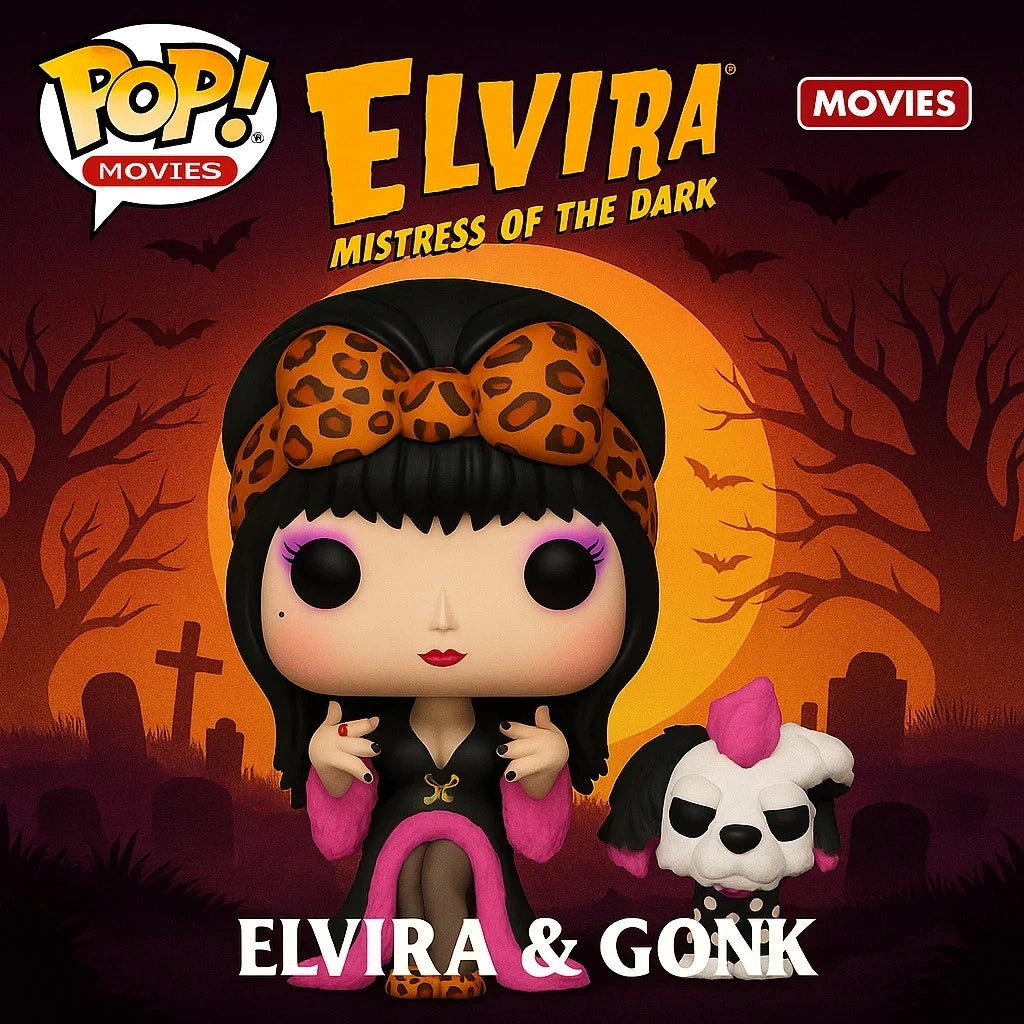 Funko POP & Buddy: Movies: Elvira Mistress of The Dark - Elvira & Gonk image 1