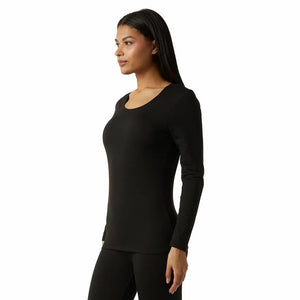 32 Degrees Heat Neo Plush Base Layer Top 2 Pack in Black & White Or Brown & Cream
