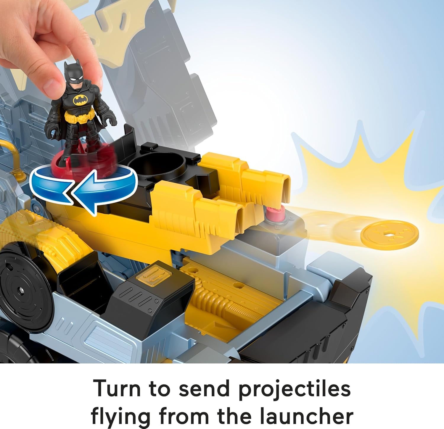 Imaginext DC Super Friends Batman Toy Transforming Bat-Tank with Lights Sounds & Figure for Pretend Play Kids Ages 3+ Years