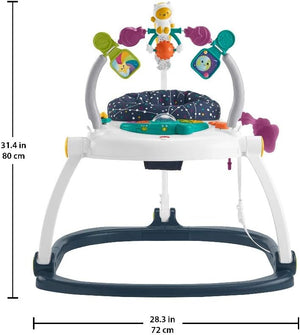 Fisher-Price AstroKitty SpaceSaver Jumperoo | Foldable Baby Bouncer | 4 Height Settings | Lights & Music