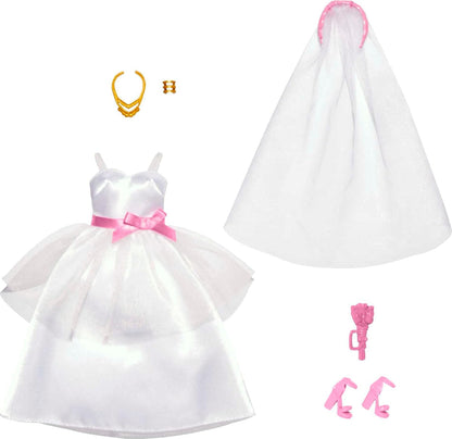 Tenues de Barbie, Coffret de mode nuptiale pour poupée Barbie le jour de son mariage