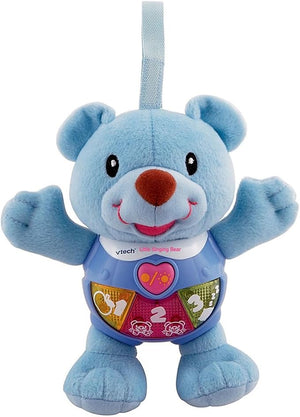 VTech Little Singing Bear Blue Plush Toy with Light-Up Buttons image 0