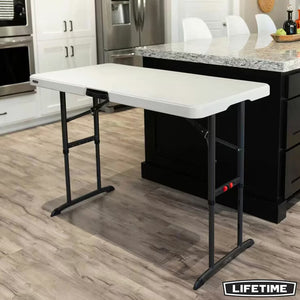 Lifetime 4Ft Adjustable Height Nesting Commercial Grade Table